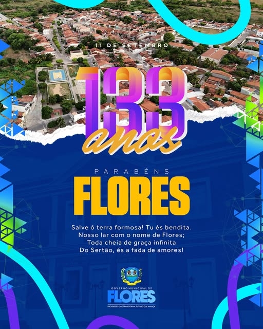 Flores celebra hoje seus 133 anos de Emancipação Política